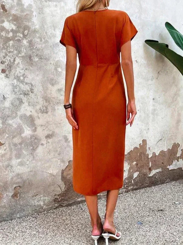 Annabella Schmeichelhaftes Überkreuz Midikleid für Damen