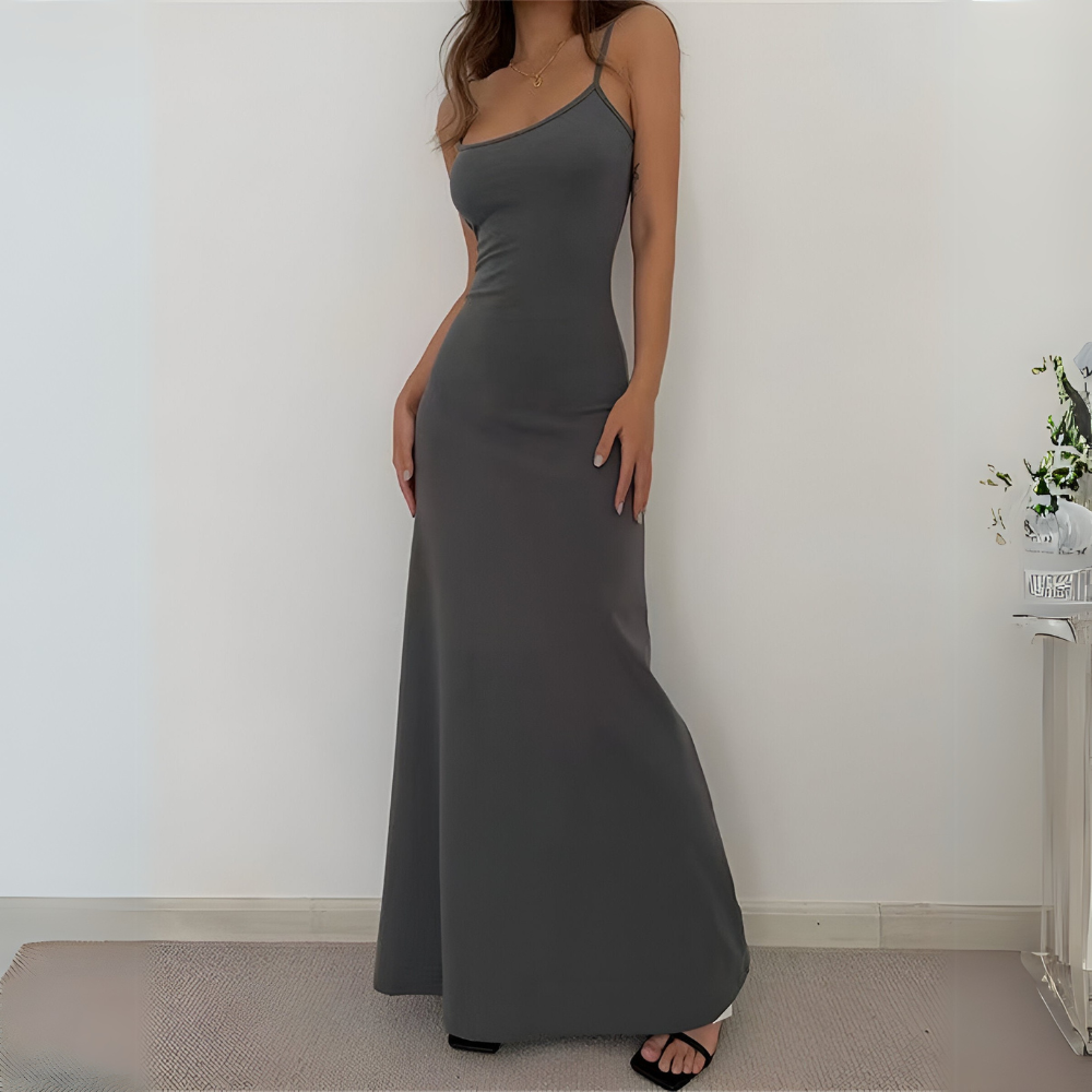 Athelia elegantes ärmelloses Bodycon-Kleid für Damen in Grau, mit einer eleganten und bequemen Passform