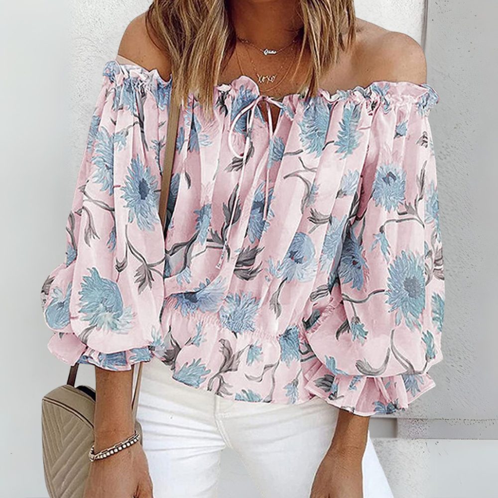 Atmungsaktive Sommerbluse für Damen in Rosa mit floralen Details – feminine Sommerbluse und elegante Damenbluse