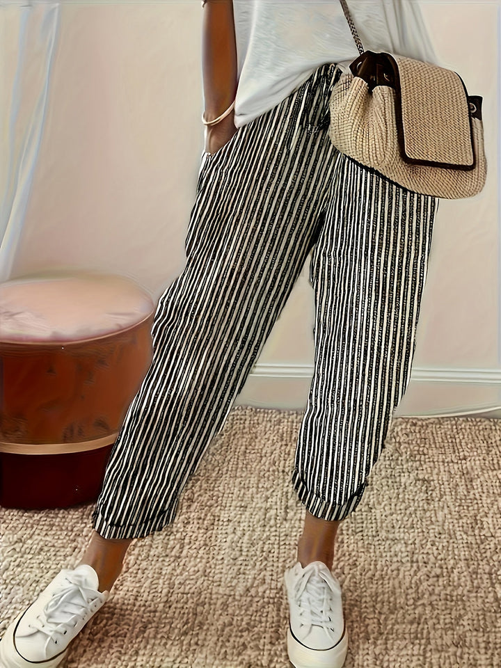 Margo Gestreifte Weite Hose