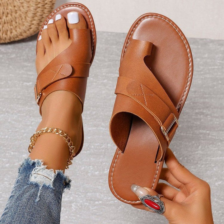 Braune Damen-Sandalen mit modischem Design und Stützende Leichte Sandalen Funktion