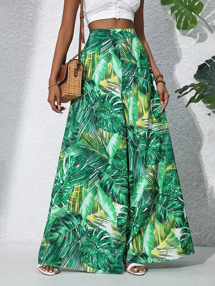Odette Tropische Weitbein-Hose für Damen