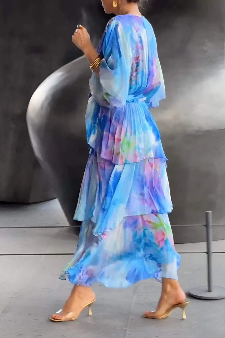Celine Schickes Elegantes Multi-Farb Maxikleid für Damen