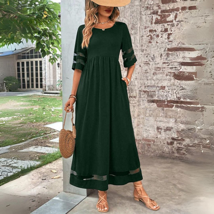 Cressida Atemberaubendes Bauchbedeckendes Kleid für Damen in Grün, mit einem eleganten, zeitlosen Design, ideal für formelle Anlässe.