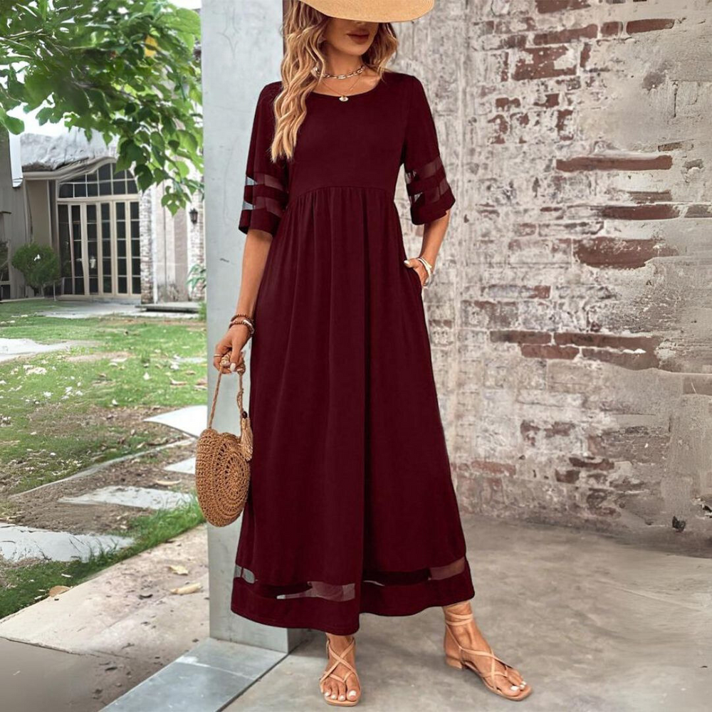 Cressida Atemberaubendes Bauchbedeckendes Kleid für Damen in Rot, perfekt für den Abend, mit einer reichen Farbe und einem eleganten Schnitt.
