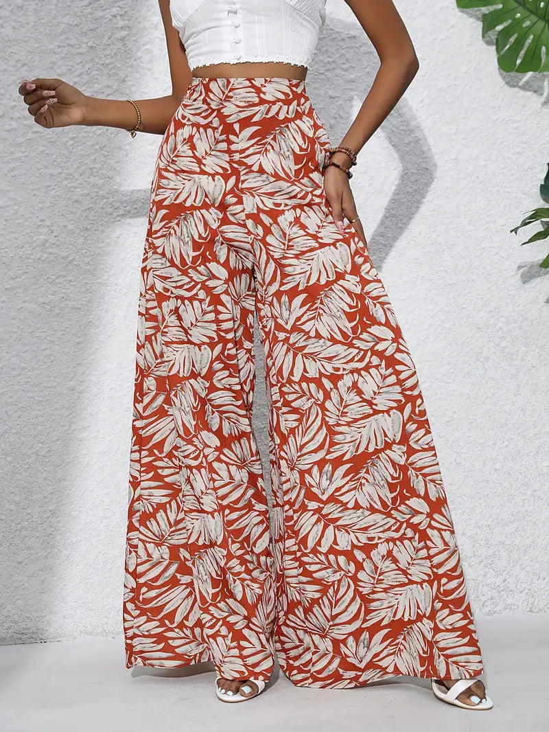 Odette Tropische Weitbein-Hose für Damen