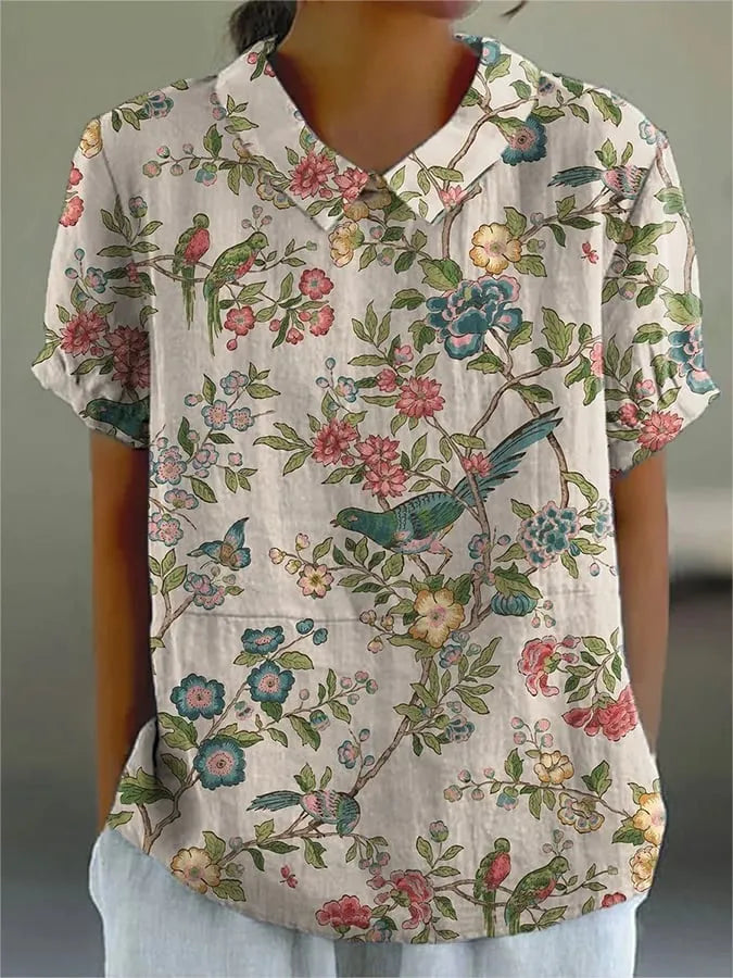 Zeitlos Elegante Blumenmuster Bluse für Damen