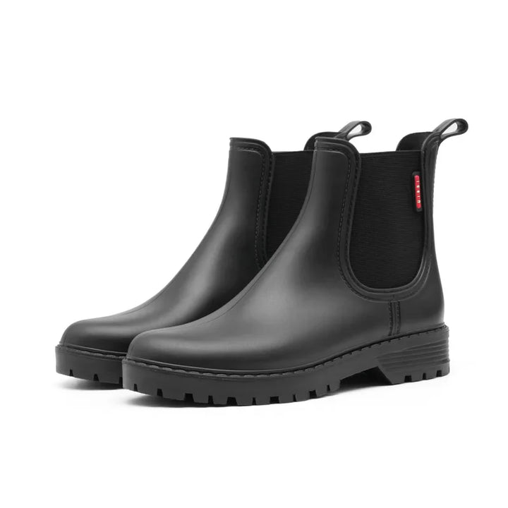 Damen Chelsea-Stiefeletten mit elastischen Einsätzen und Zuglaschen