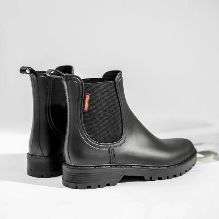 Damen Chelsea-Stiefeletten mit elastischen Einsätzen und Zuglaschen