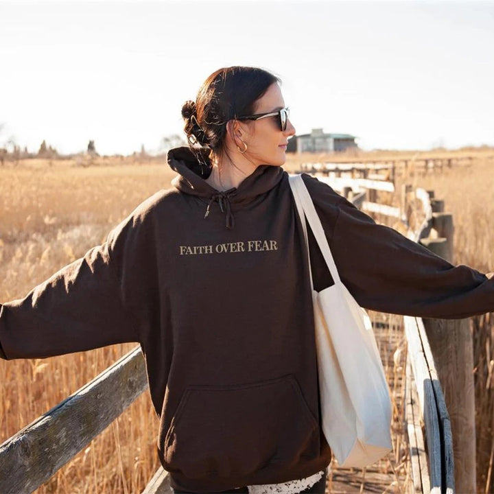 Damen Hoodie mit Kängurutasche und Rippbündchen