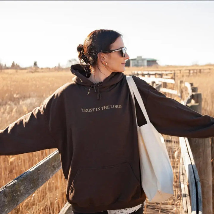 Damen Hoodie mit Kängurutasche und Rippbündchen