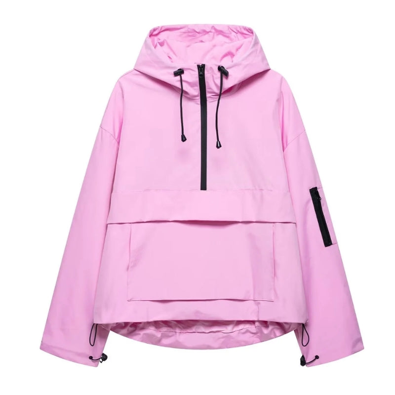 Damen Jacke mit Kapuze und Reißverschluss