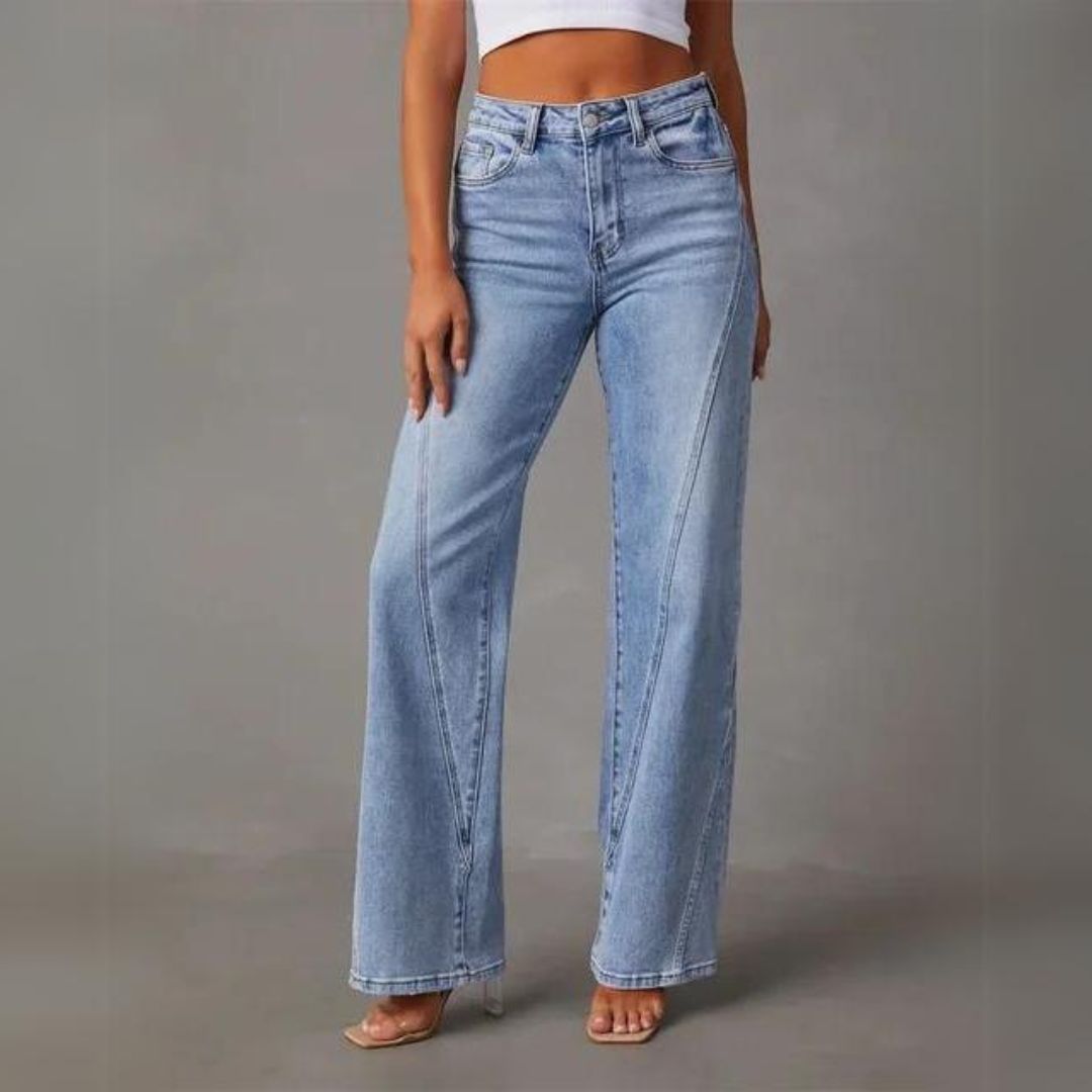 Damen Jeans mit Gürtelschlaufen und Taschen