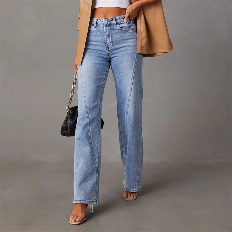 Damen Jeans mit Gürtelschlaufen und Taschen