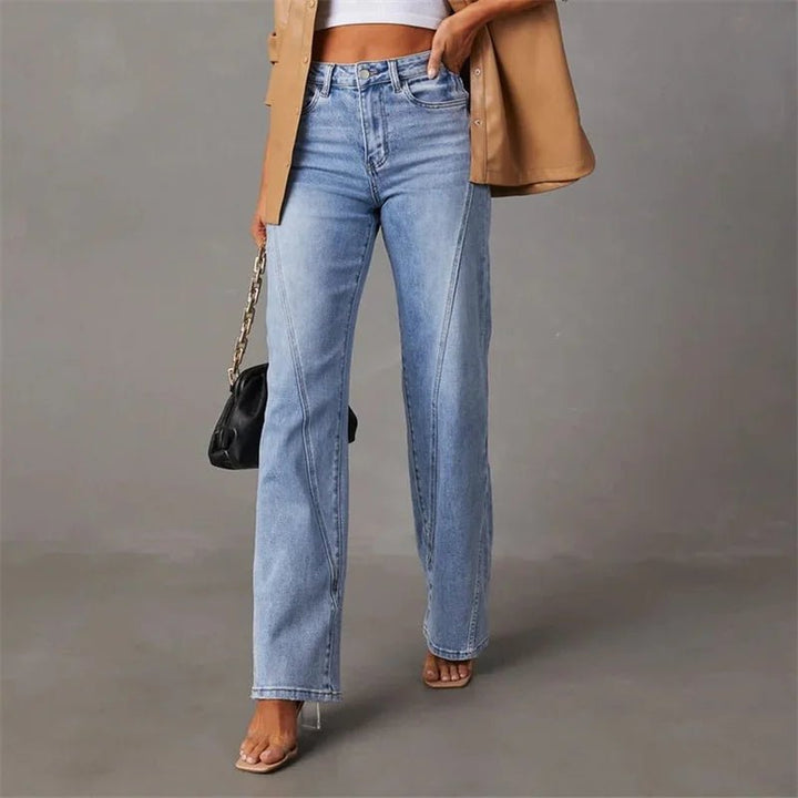 Damen Jeans mit Gürtelschlaufen und Taschen