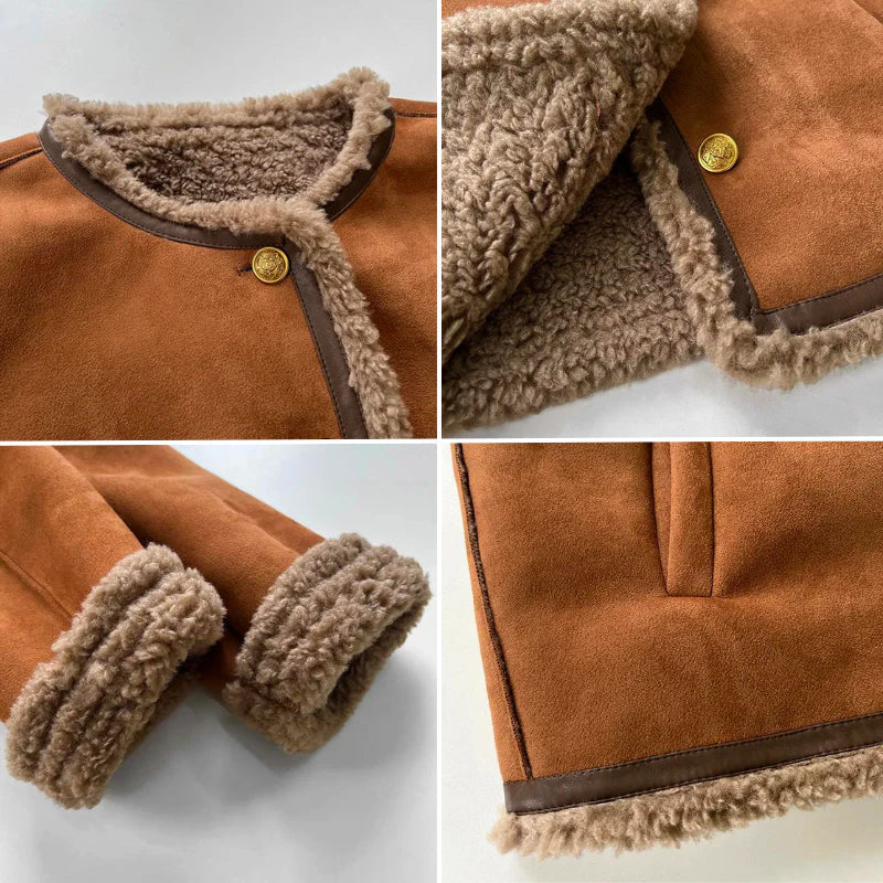 Damen Langarmjacke mit Knopfleiste und Leistentaschen