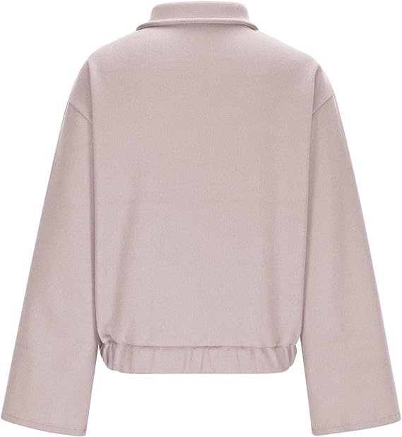 Damen Langarmjacke mit spitzem Kragen und Pattentaschen