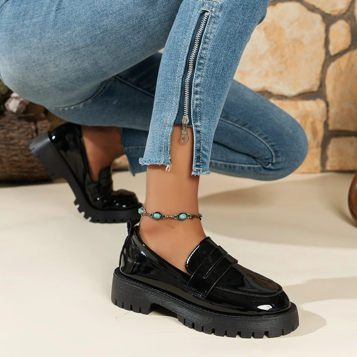 Damen-Loafer mit Profilierter Laufsohle und abgerundeter Zehenpartie