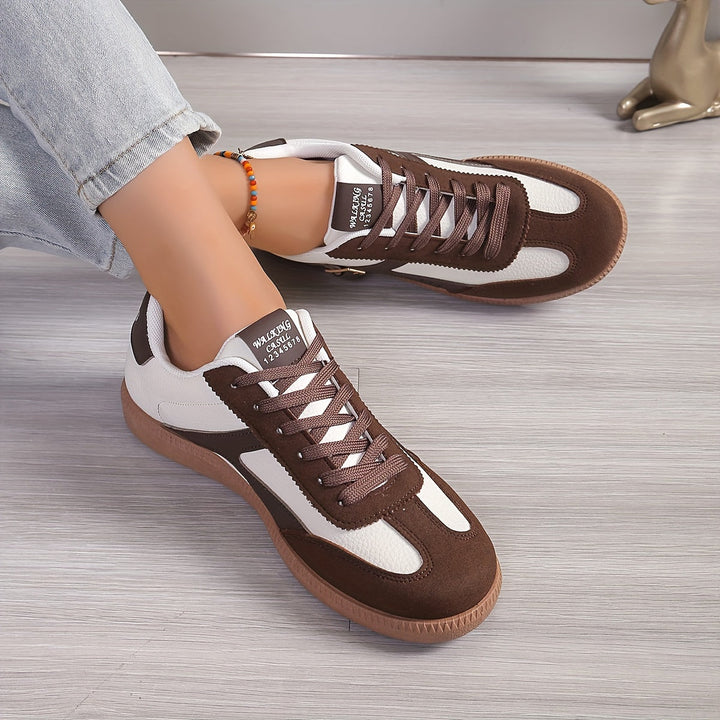 Damen Low-Top Sneaker mit runder Spitze und seitlichem Schnallenriemen