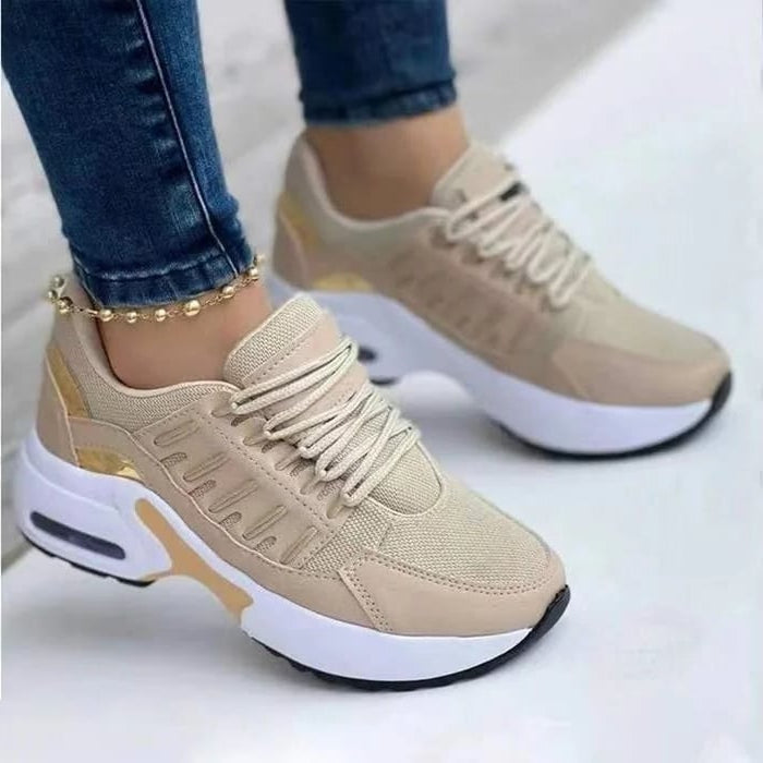 Damen Schnürsneaker mit geschlossener runder Zehenpartie