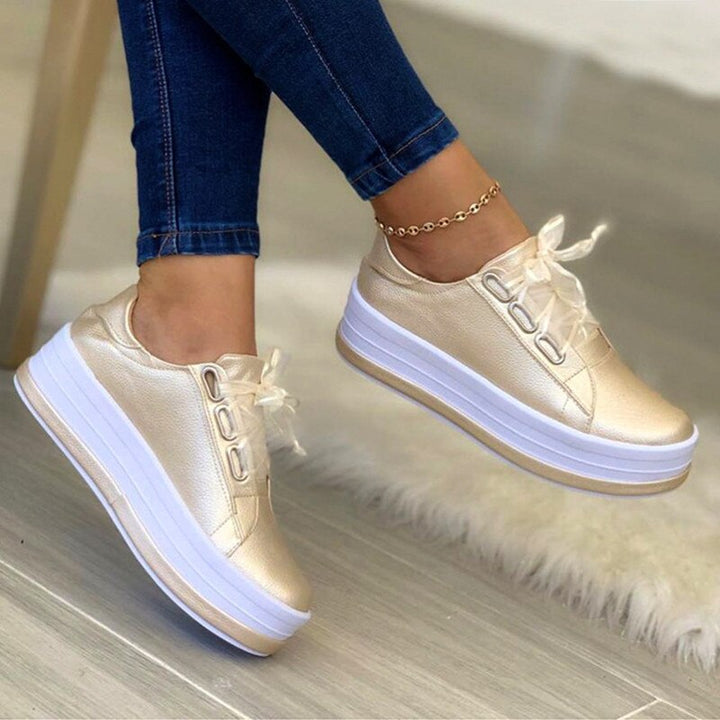 Scarpe con suola imbottita alla moda con plateau per donna