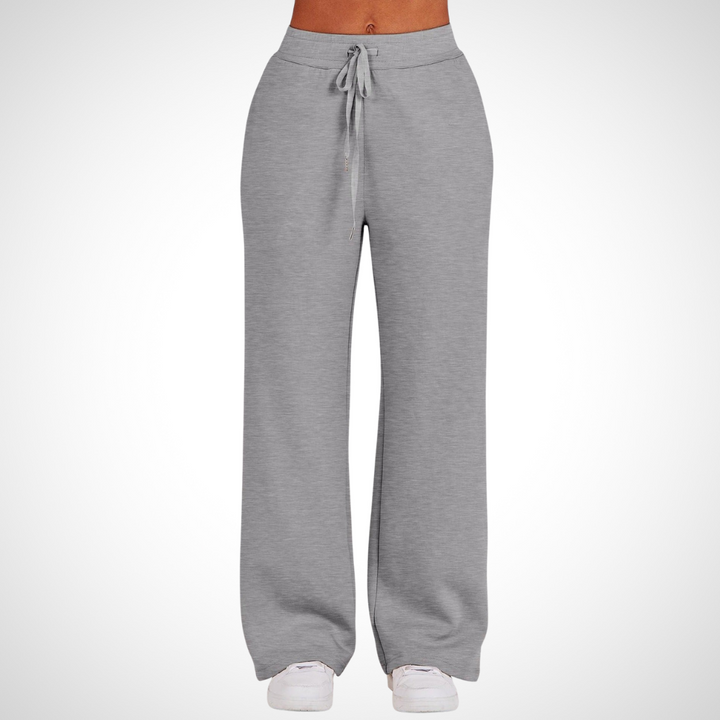 Damen-Set mit Breitem Kragen und Hose mit Geradem Schnitt