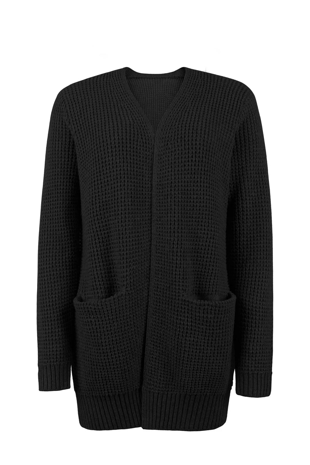 Damen Strickcardigan mit langen Ärmeln und Taschen