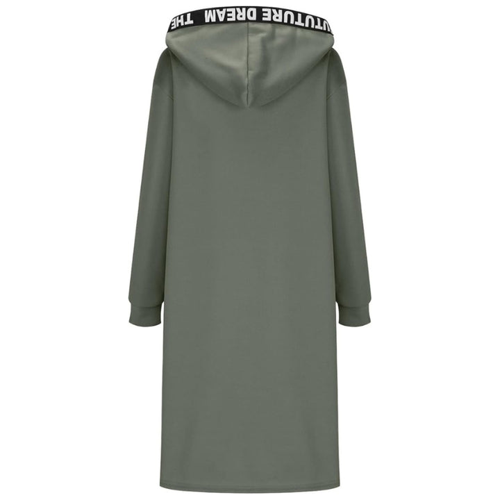 Damenjacke mit Kapuze Reißverschluss und aufgesetzten Taschen