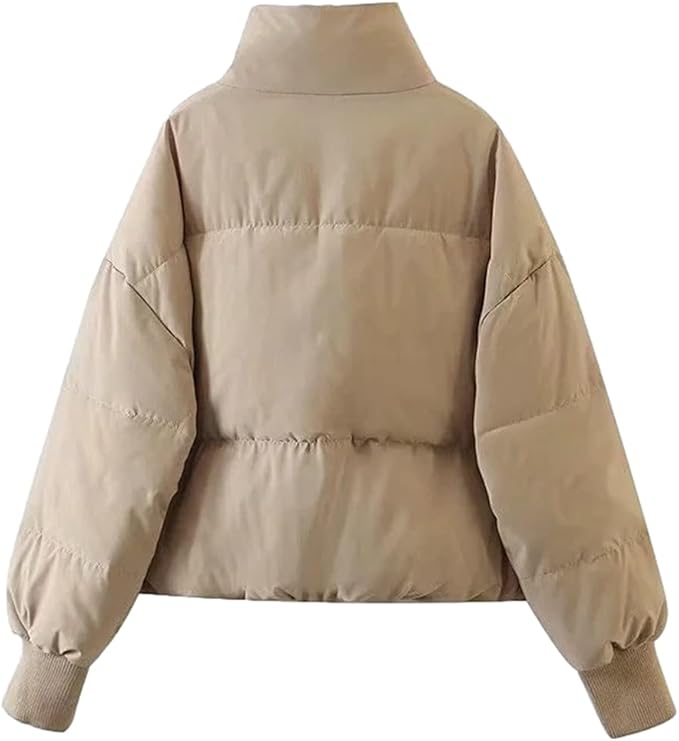 Damenjacke mit Stehkragen und schrägen Reißverschlusstaschen
