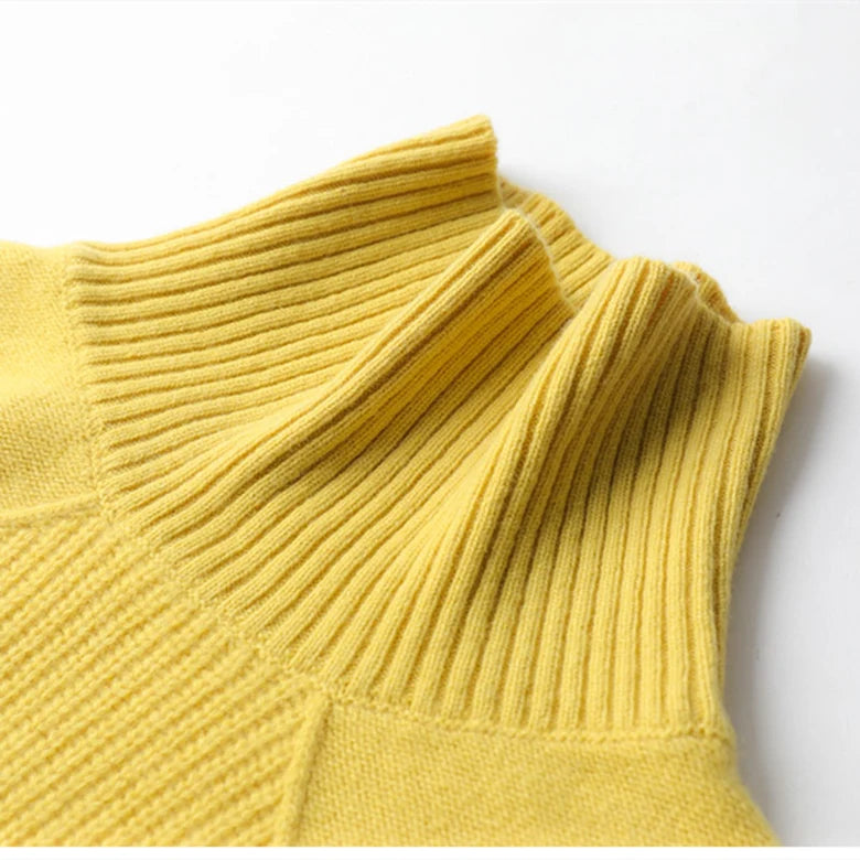 Zoe maglione donna in maglia con collo alto