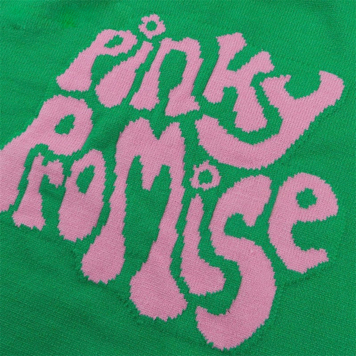 Damenpullover mit Rundhalsausschnitt und Schriftzug Pinky Promise