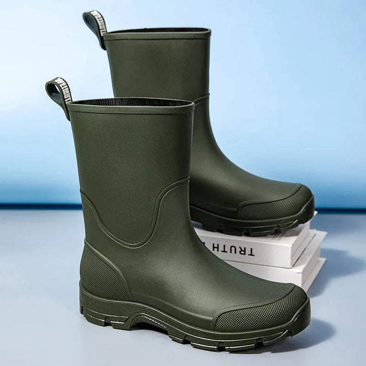 Damenstiefel mit Zuglasche Hinten und Geschlossener Runder Zehenpartie