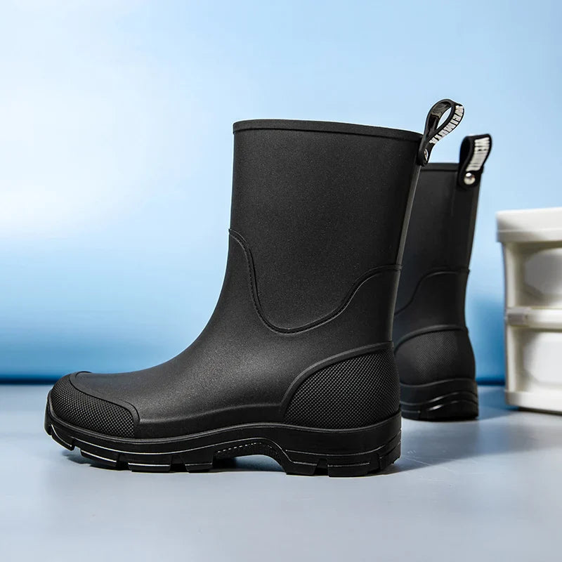 Damenstiefel mit Zuglasche Hinten und Geschlossener Runder Zehenpartie
