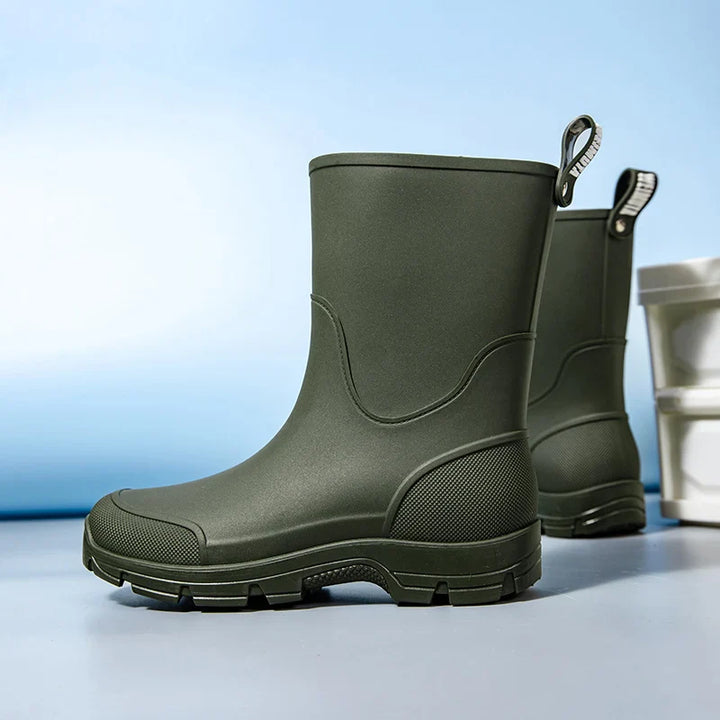 Damenstiefel mit Zuglasche Hinten und Geschlossener Runder Zehenpartie