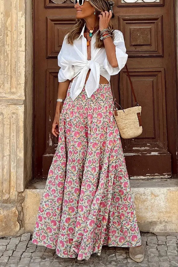 Roswitha Boho-Rock mit Blumenmuster