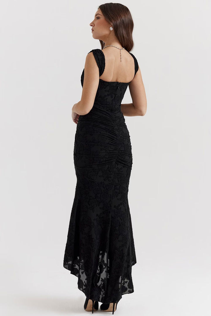 Denisa Schmeichelhaftes Hochzeitsgäste Blumenkleid für Damen