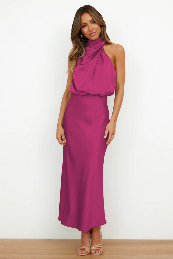Jeannette Elegantes Maxikleid mit Neckholder