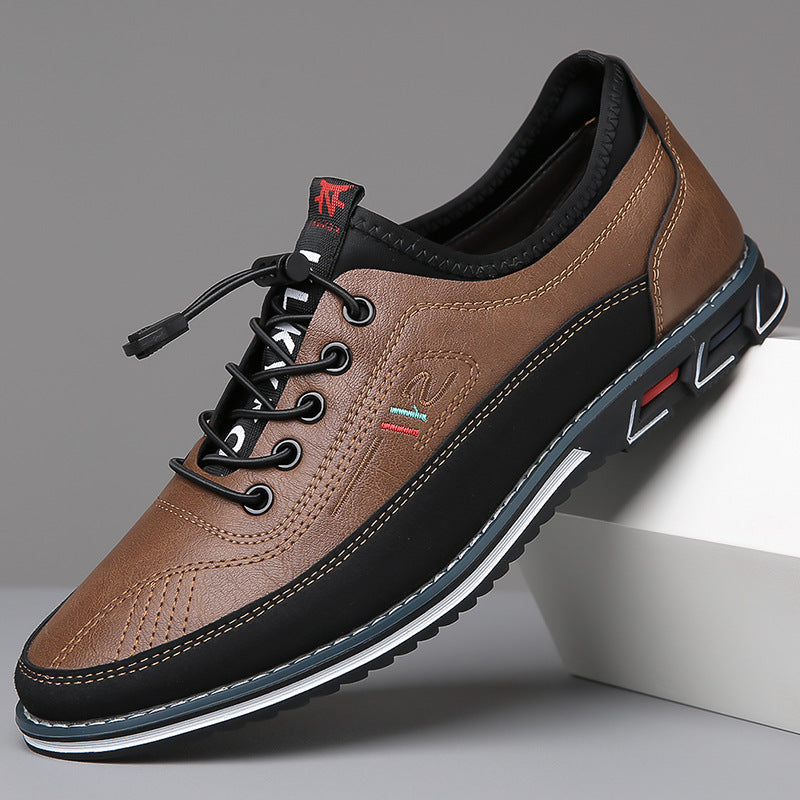 Dunkelbraune Herren-Schuhe im klassischen Design als elegante Leder Oxford-Schuhe