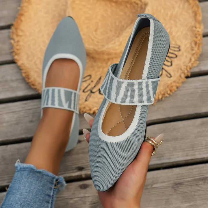 Elouisa Leichte Ballerinas für Damen in Grau, mit schlankem Design und bequemer Passform für den Alltag.