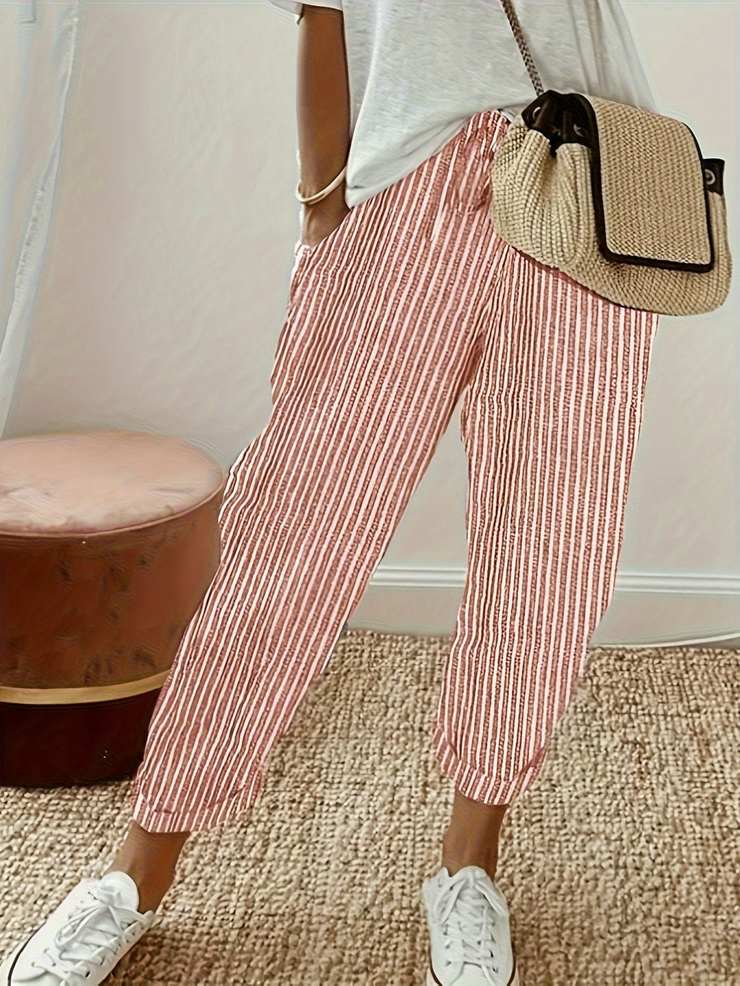Margo Gestreifte Weite Hose