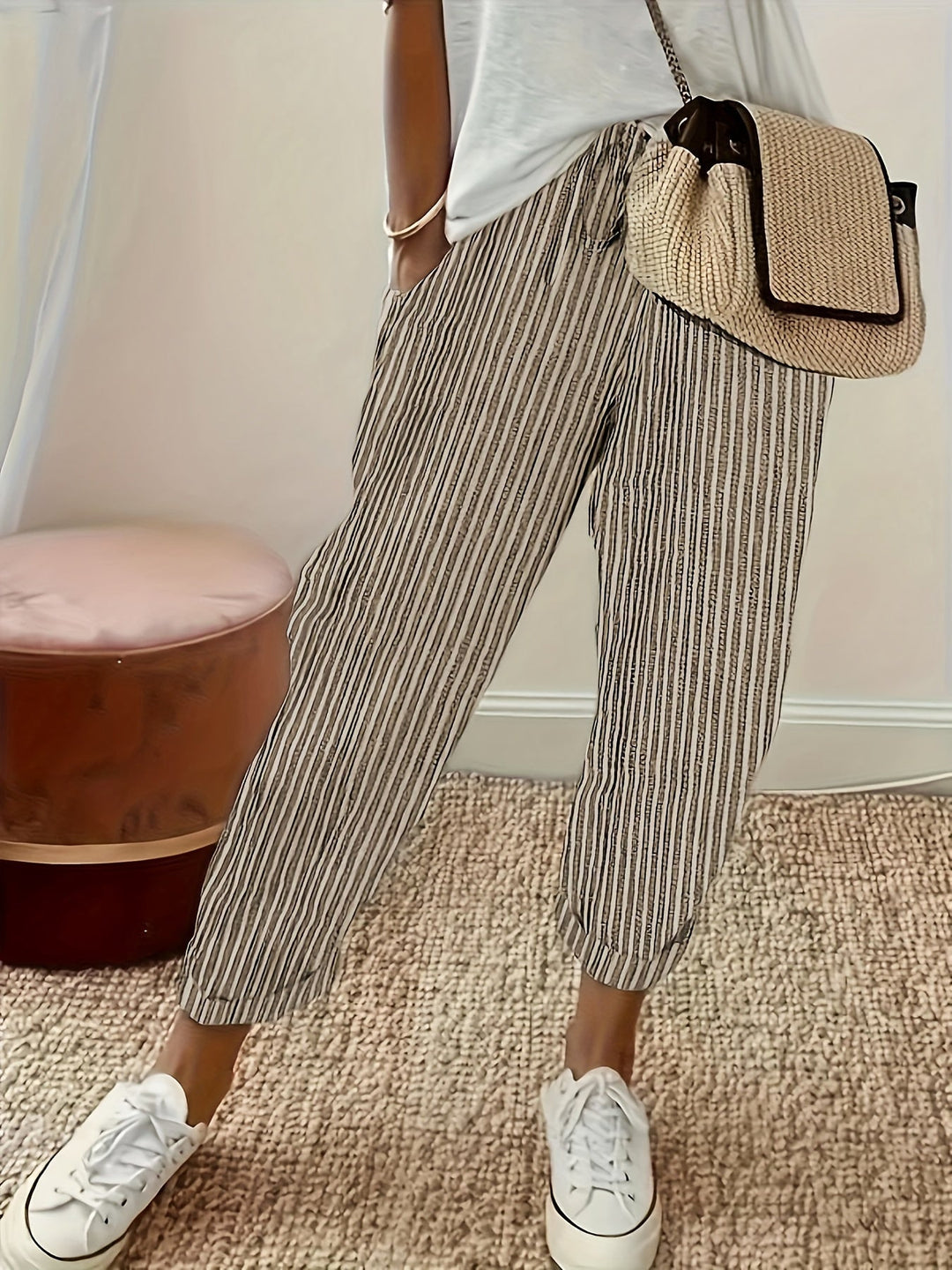 Margo Gestreifte Weite Hose