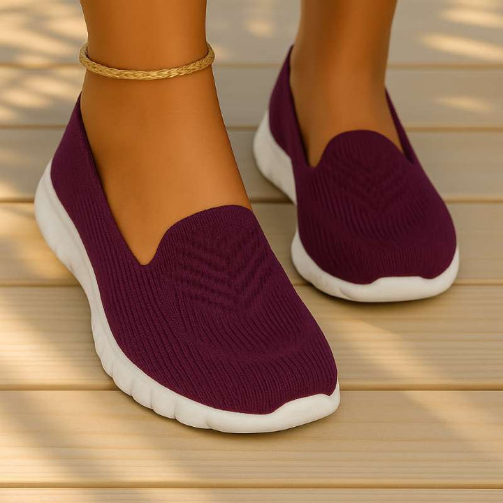 Fuchsia Slip-On-Schuhe für Damen auffällige und komfortable Damenschuhe für Freizeit