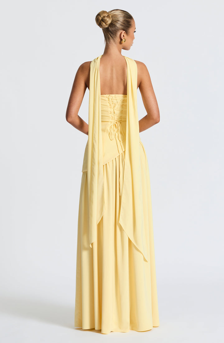 Elegantes Hochzeitsgäste Trägerloses Kleid mit hohem Schlitz für Damen