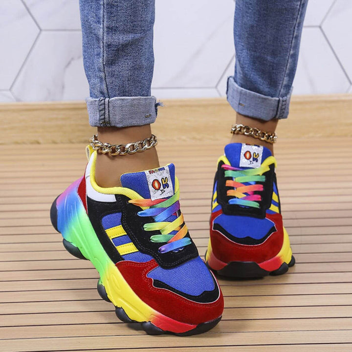 Gladis Trendy Regenbogen Orthopädische Schuhe für Damen