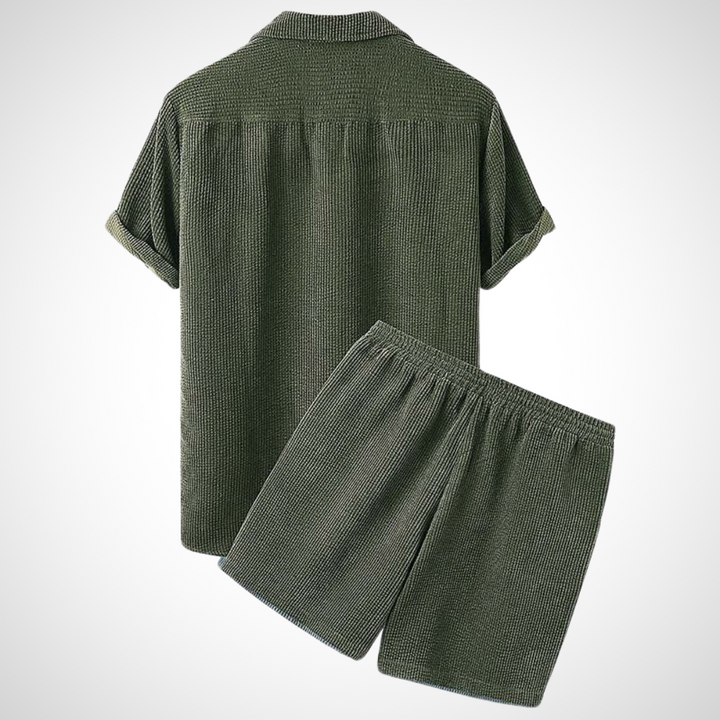 Klassisch Retro Cordcord Zweiteiliges Set für Herren