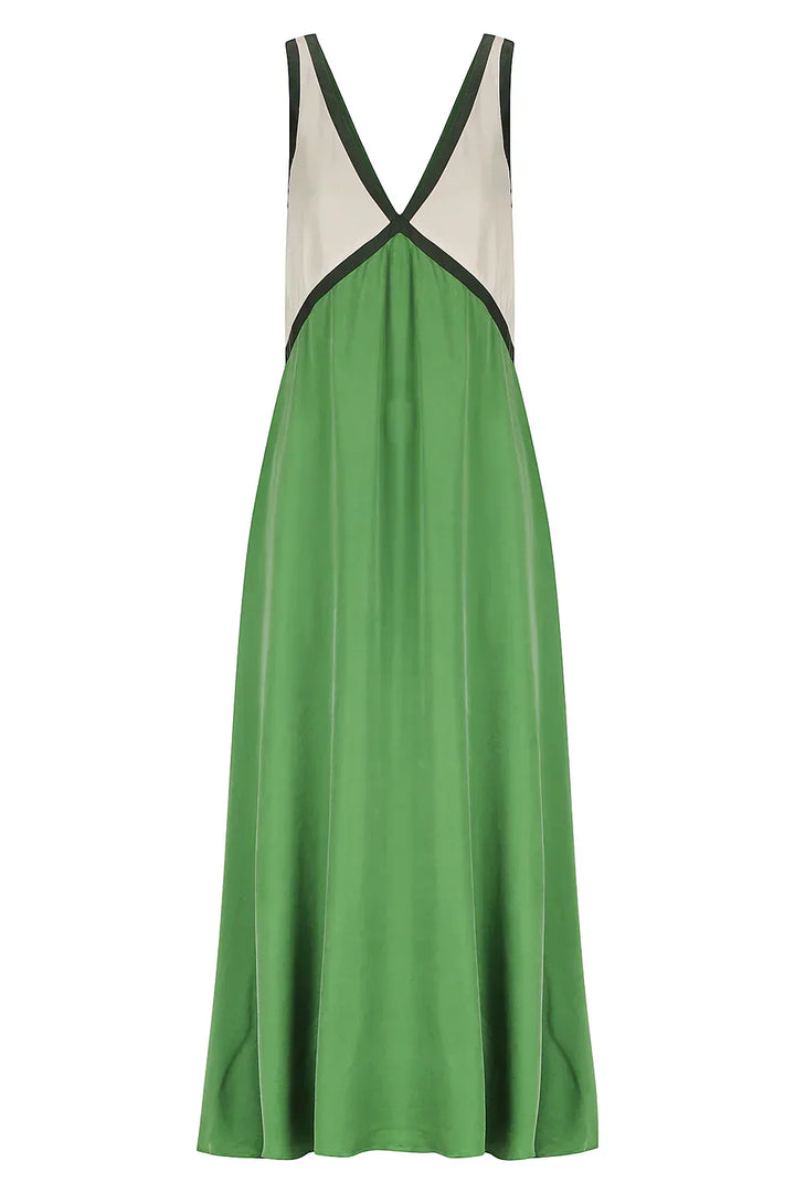 Carmina Leichtes V-Ausschnitt Maxikleid für Damen