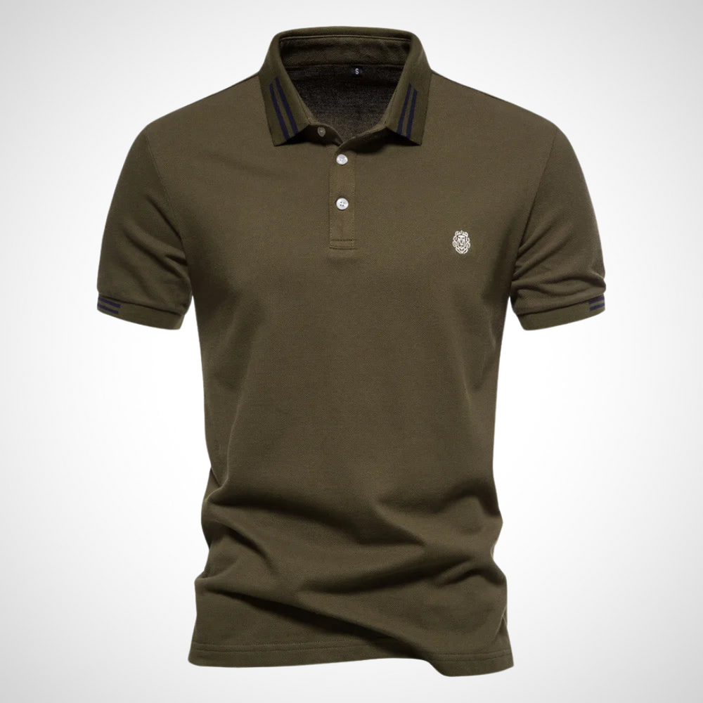 Grünes Herren-Polohemd im legeren Stil – komfortables Baumwoll-Polohemd für Alltag und Freizeit
