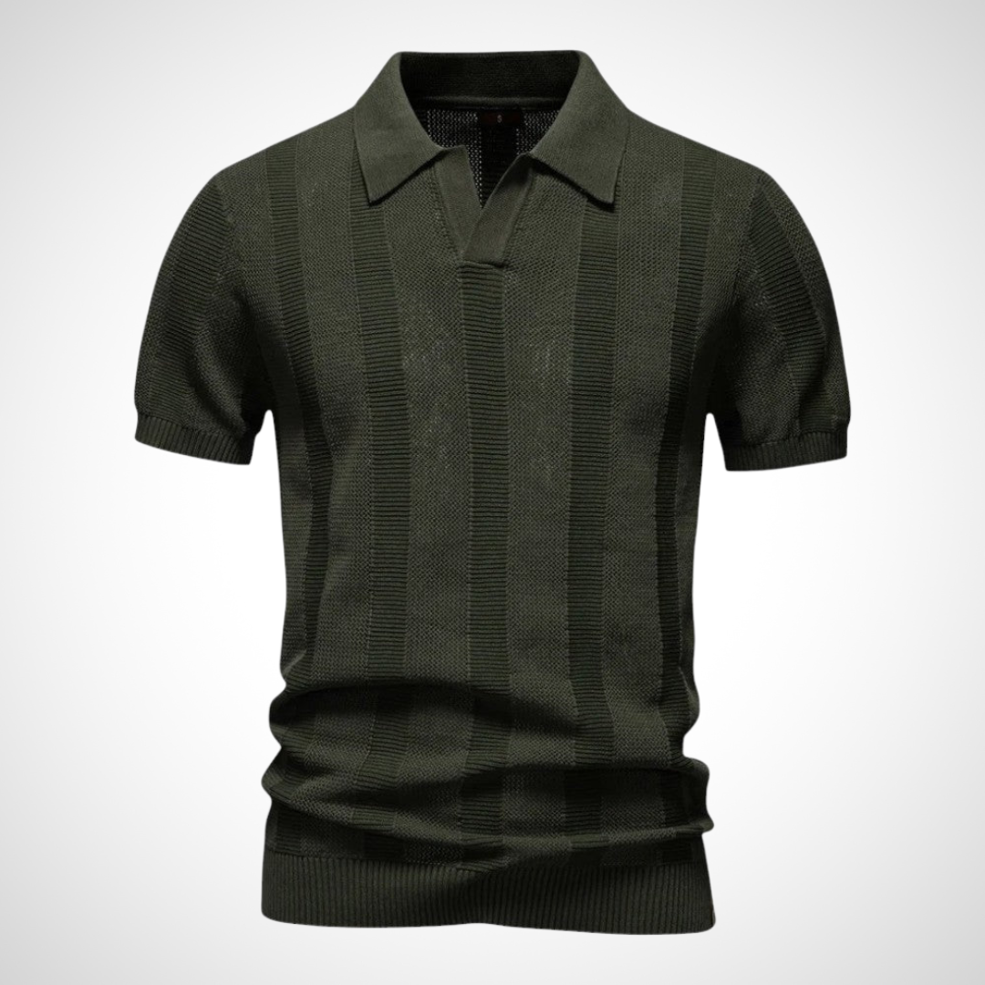 Grünes Herren-Polohemd aus Baumwolle – ein modernes Baumwoll-Polohemd für Herren mit bequemer Passform