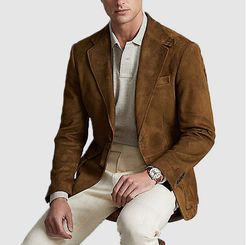 Herren Blazer mit Reverskragen und Pattentaschen