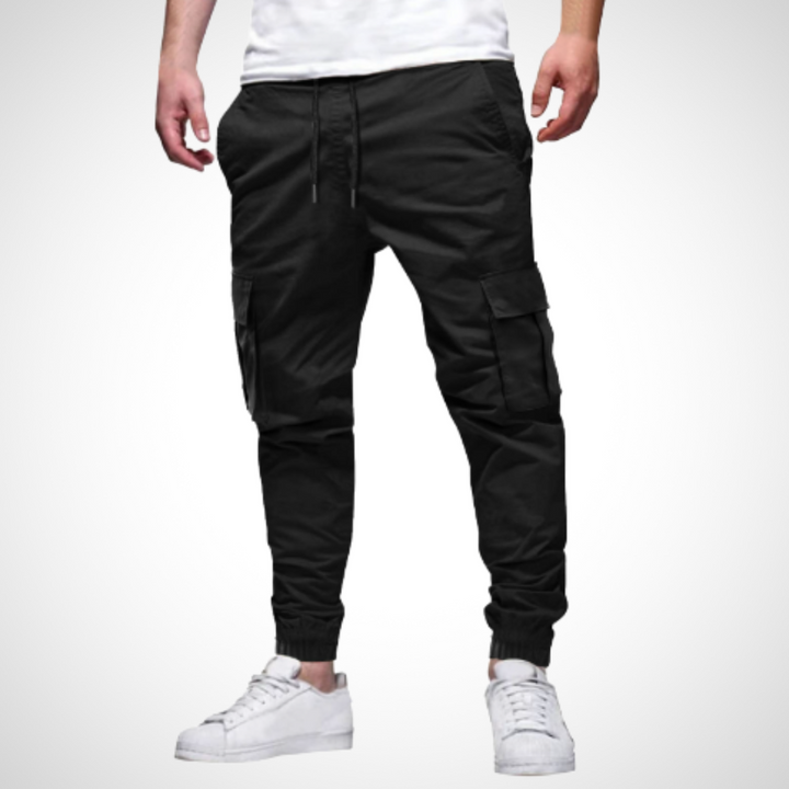 Herren Cargohose mit Kordelzug und elastischen Knöchelbündchen